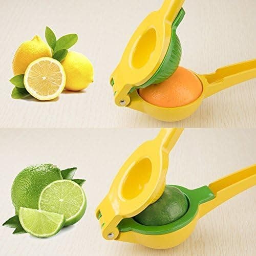 Citronpress - 2 i 1 Metall Citruspress, solid design, korrosionsskydd, halkskydd, diskmaskinsäker, pressar snabbare och mer effektivt