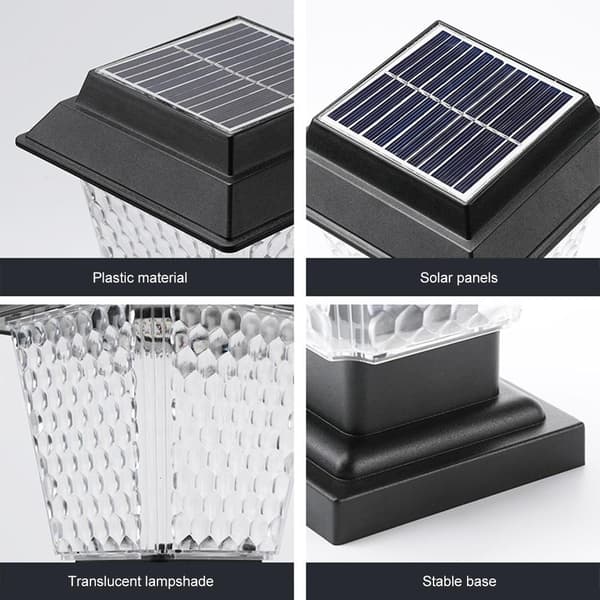 Aurinko LED pylväsvalaisin IP65 vedenpitävä puutarhan ulkovalaisin [JUN]