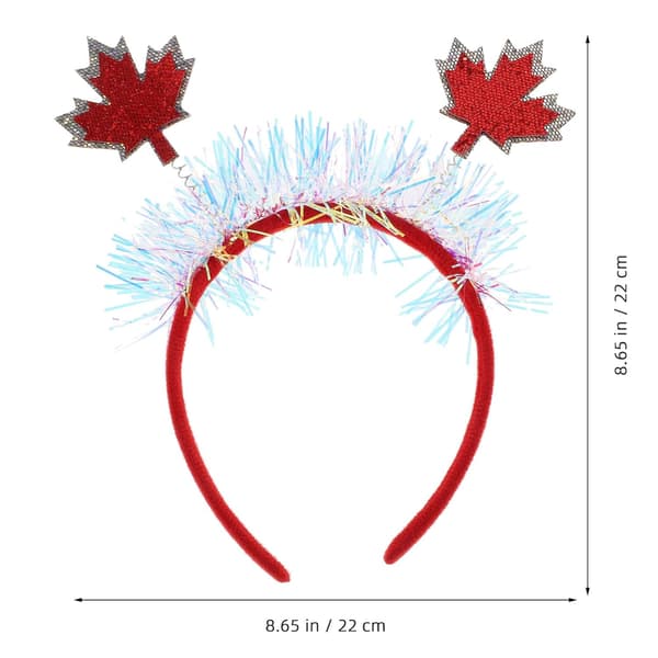 Lønnblad Hårbånd 2 stk Høst Hårtilbehør Glitter Hårbånd for Kvinner Canada Day Festfeiring