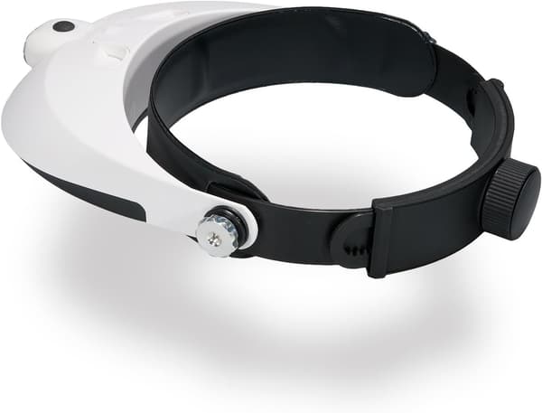 Hodeforstørrelsesglass med 2 LED-lys, 5 utskiftbare linser