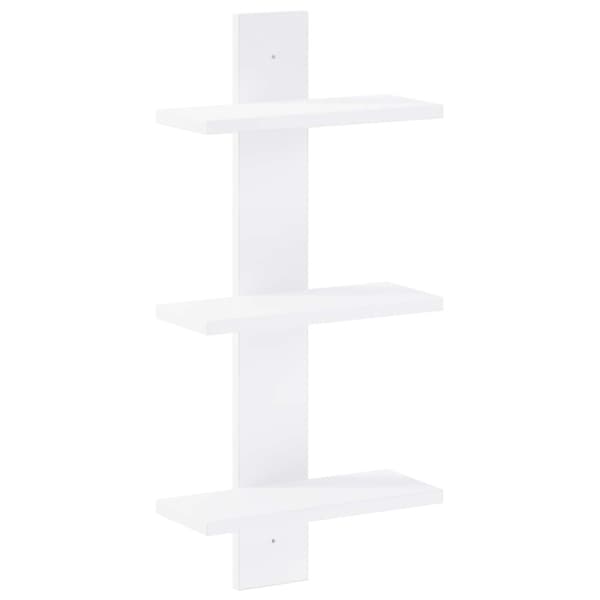 Vegghylle hvit 30 x 13,5 x 64,5 cm konstruert tre