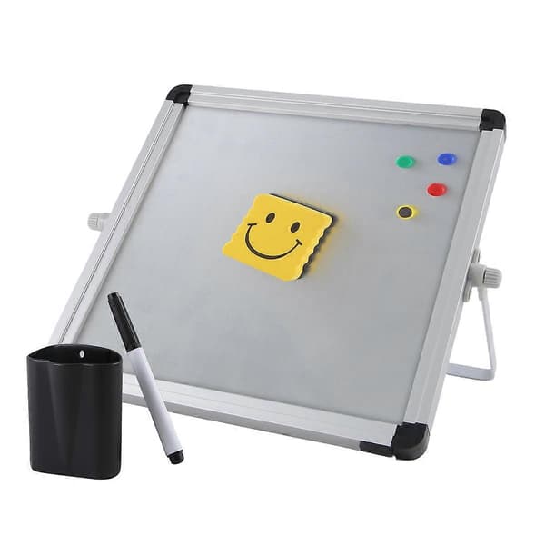 Lille Bordmodel Whiteboard Bærbar Lille Magnetisk Dobbeltsidet Whiteboard Staffeli til Børn til at Lave L