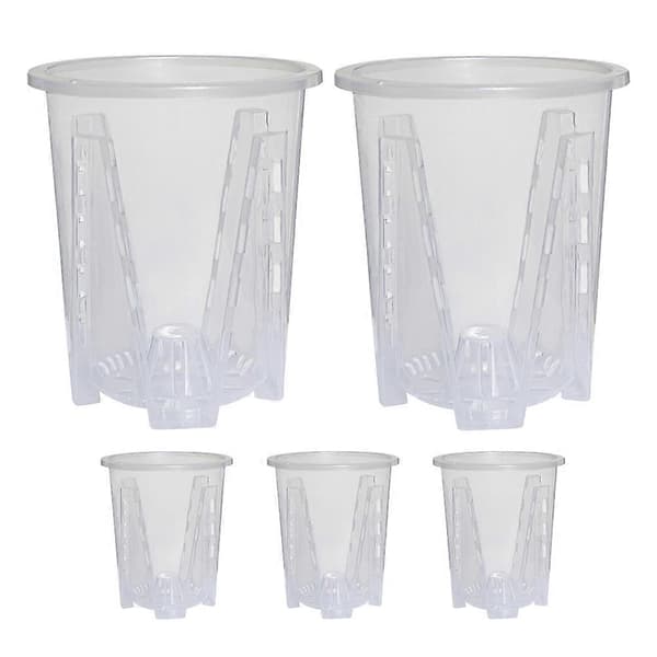 Orkidepotter Klart Plantedesign For Innendørsplanter Transparent Drenering 5 stk