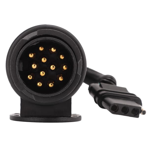 Traileradapter EU 13-vejs rund til US 4-vejs flad trailerstikkonverter til autocamper