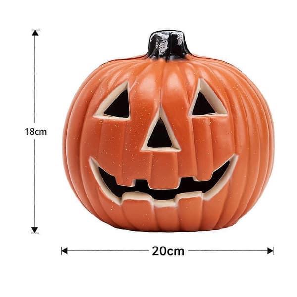 Halloween LED Pumpkin Lantern Battery Operated 20x18cm