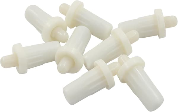 8 st skåpdörrsreparationsstift 8 st vit vit White-Plastic