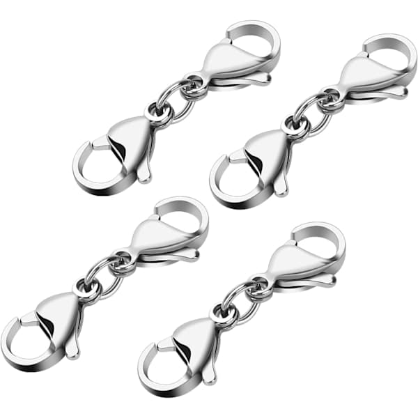 4 stk. Dobbelte Hummerlåse Armbånd Skiftespænder