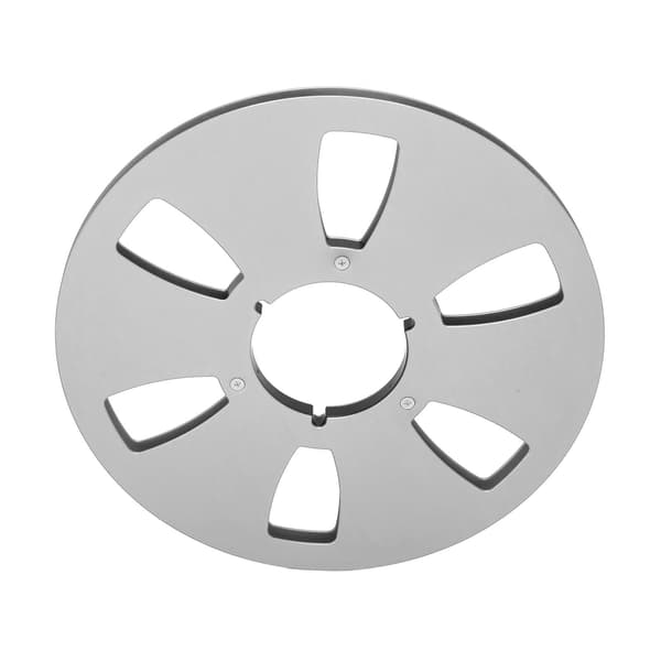 1/4 10,5 tommer tom opsamlingsrulle 6 huller aluminiumslegering universal åbningsmaskindel lydbånd opsamlingsrulle sølv