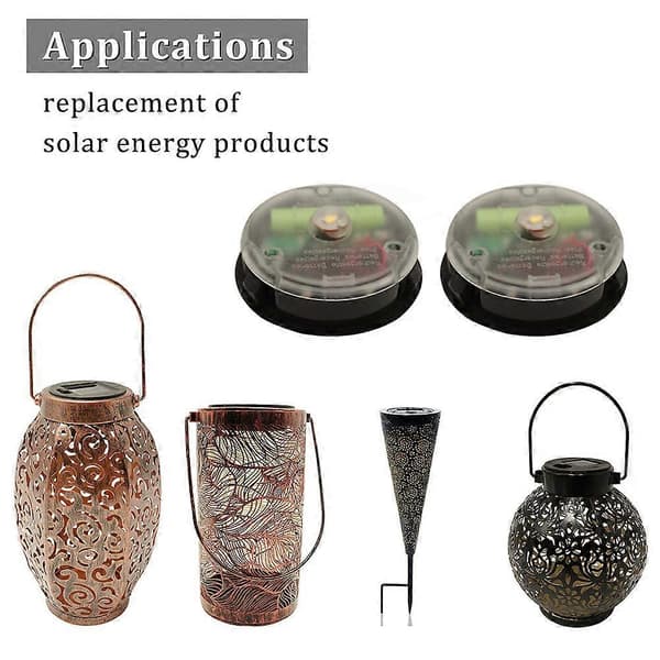 2-pakning reservedeler for solcellelamper, erstatningstopp for solcellelampe til utendørs oppheng (FMY) åtte centimeter eight centimeters