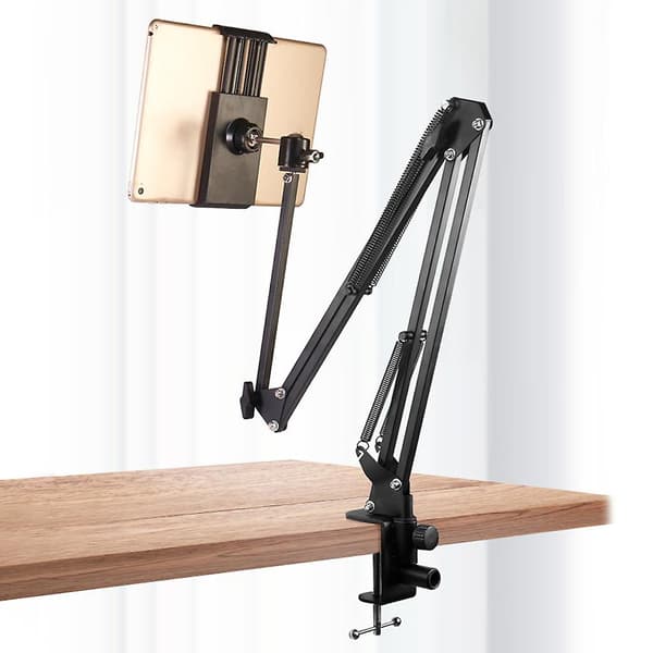 Desk and Bedside Clamp with 180 Degree Adjustment for Stable Holding