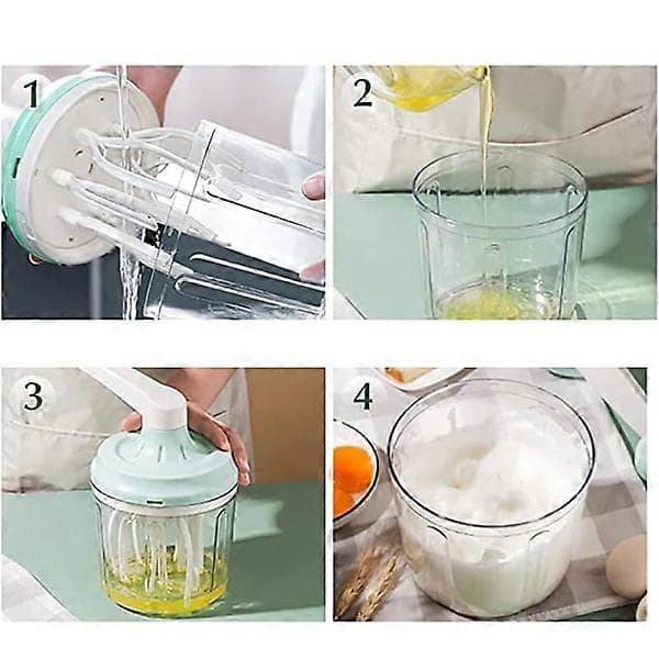 Manuell Visp Husholdningsmikser - 1200ml Håndvisp for Baking og Matlaging