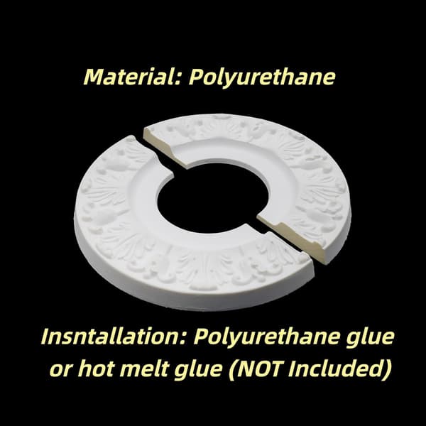 Hvide Split Loftrosetter 2 stk., 10\" OD x 3.86\" ID White 10x3.86 Inch
