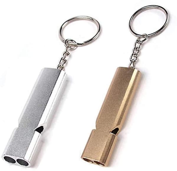Domarpipa, Metallpipa, Sport Överlevnadspipa 120db Utomhus Camping Underhållningspipa (2 st)