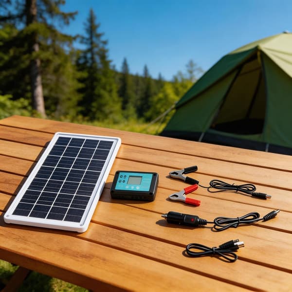Kompakt 20W solpanel med dubbla USB-portar för husbilar, båtar och motorcykelkonvertering, och effektiv energi