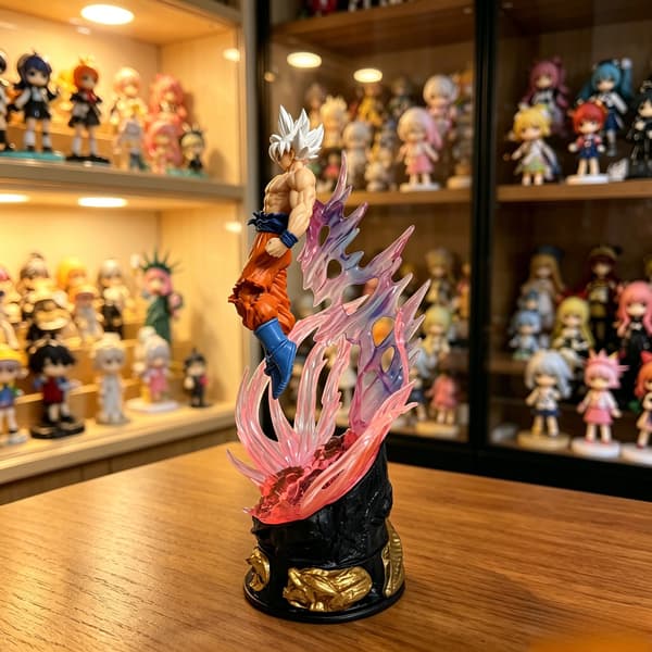 Dragon Ball Son Goku Ultra Instinct Figur Liten Saiyan Anime Modell
