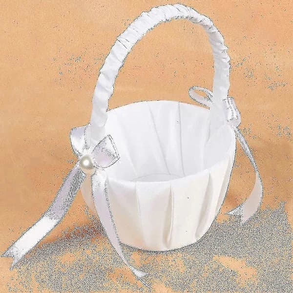 2-pak Bröllop Satin Blomsterkurv, Roset Party Rose Blomsterkurv