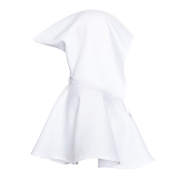 Halloween Hette Kappe Sjal Polyester Middelalderhette Hatt Fotorekvisitter White