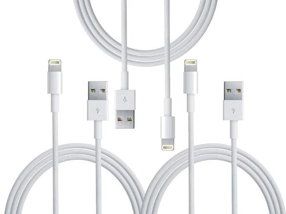 3 STK 1 Meter - Lightning Oplader til iPhone X/8/7/6S/6/5S/SE iOS13