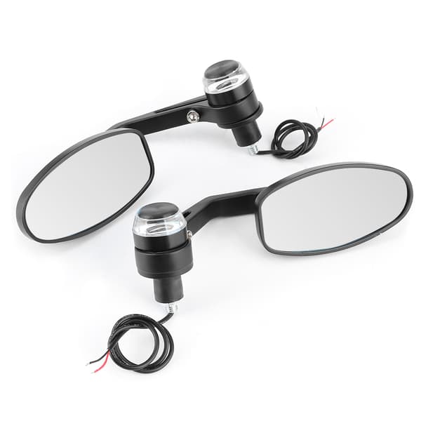 2 stk. 7/8-tommer Universal Motorcykelspejle med Blinklys