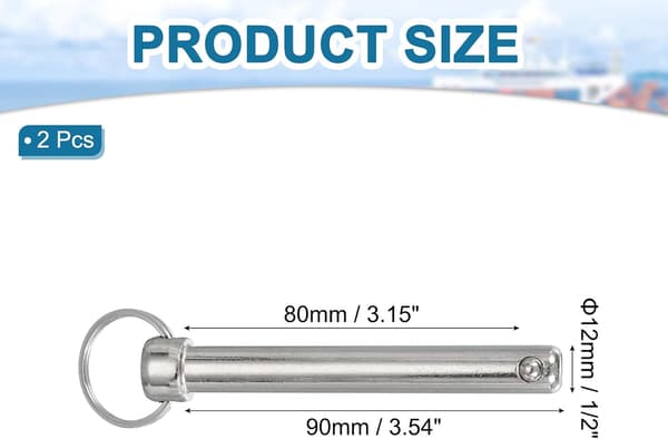Quick Release Pins Bimini Top Pin Marine Hardware Kulstofstål Bådtilbehør Maskinfremstilling Dækhængsel 1/2\"x3.15\"