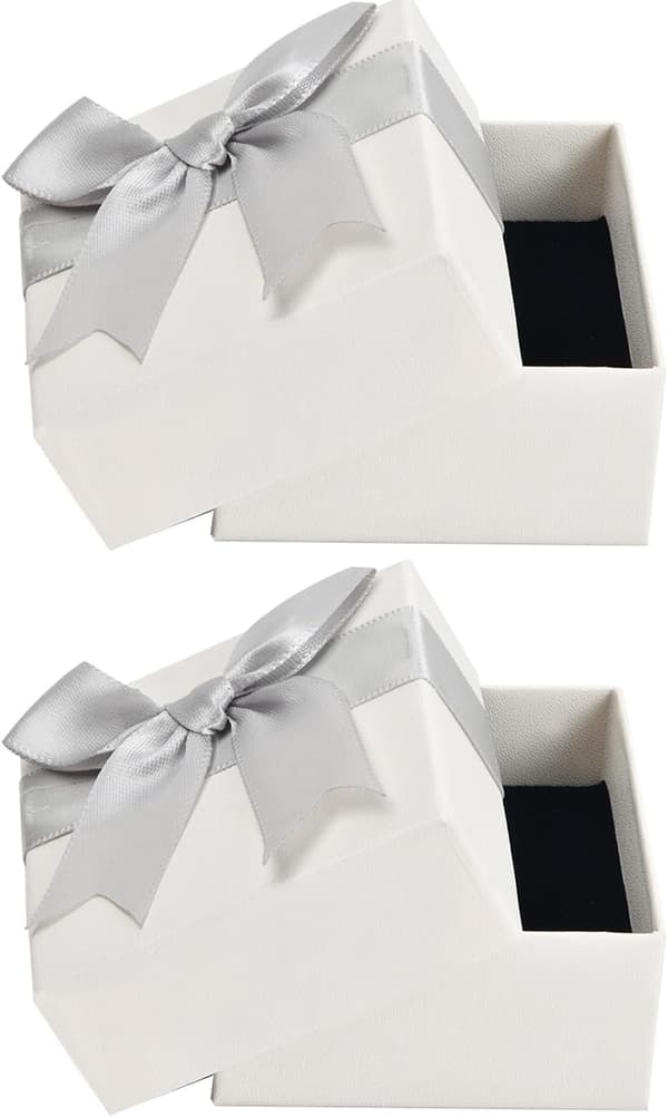 5-pack Small Gift Box, Square Jewelry Gift Box, Jewelry Case with Bow, Empty Ring Gift Boxes, Gift Box with Lid
