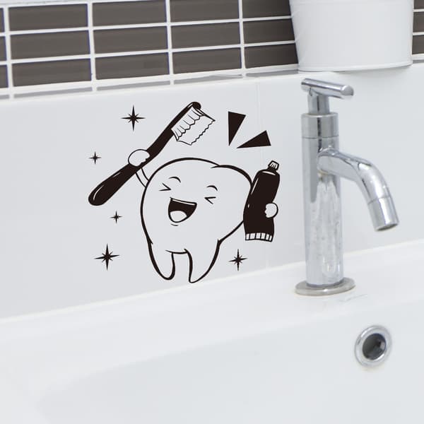 Brush your teeth often to protect your teeth. Wall Stickers