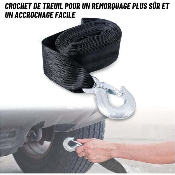 Vinsjrem til trailer, båtvinsjrem med sikkerhedskrog