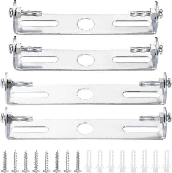 4 pcs Ceiling Plate Easy Mount Ceiling Bracket Hanging Lamp Holder for Wall or Ceiling Mounted Lamp Mounting Brackets with Screws Iron 110mm Silver-FM-