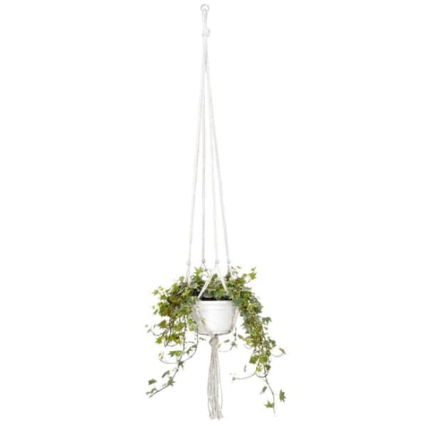 Makramé-oppheng - 120 cm Hvit