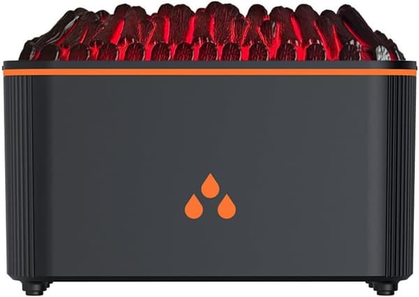 Aromaterapi luftfugter diffuser, med tågeindstillinger, automatisk slukning, flamme æterisk olie justerbar lysforbindelse til opsætning (sort) sort black
