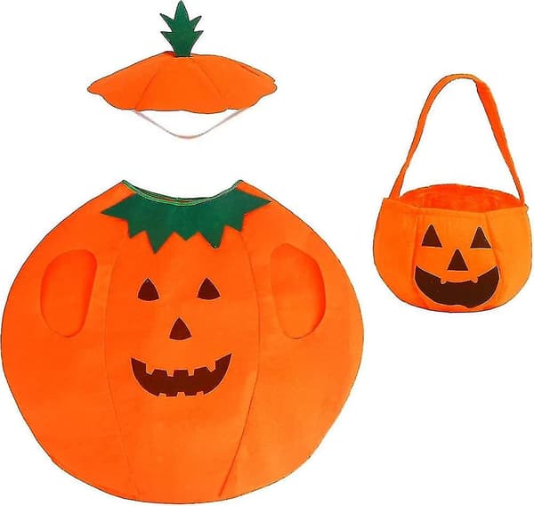 Græskarkostume med hat til Halloweenfest for voksne [JUN]