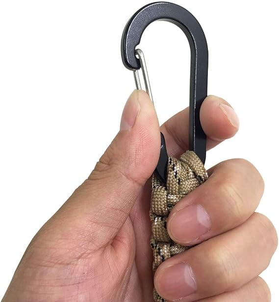 5-pack Paracord nyckelring med karbinhake, flätat snöre för nyckel