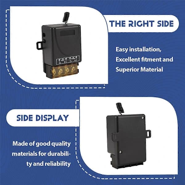 (pow yeah!) AC 220V 30A 1CH 433MHz Wireless Remote Control Switch RF Relay Receiver + On/Off Transmitter for Ele