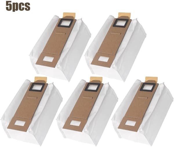 5X Roborock Dammsugarpåsar Engångsdammpåse S7 S7+ T7S T7S+ RR0221 Vit Vit one size