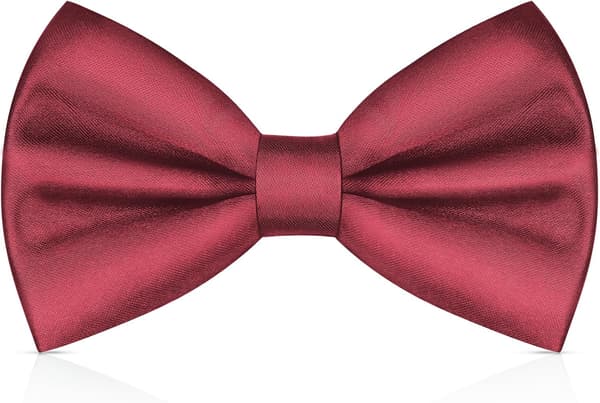 Slips for menn, klassisk ensfarget slips for menn, satengslips, justerbar formell slips for fest, bryllup, burgunderrød maroon red