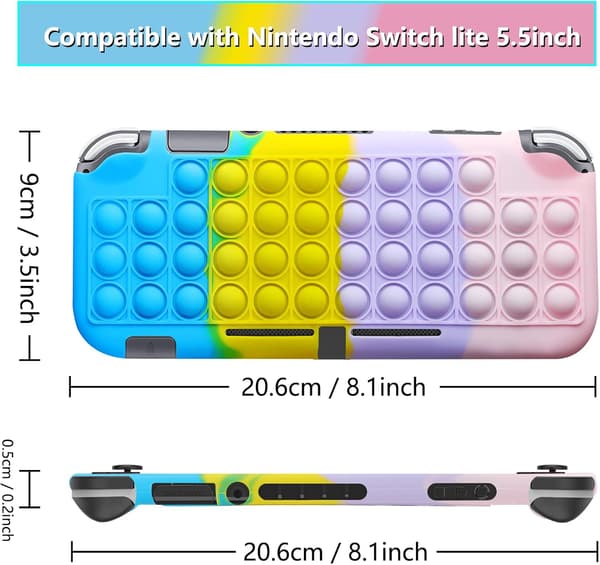 (Pink) 1 pc Compatible Nintendo Switch Lite Case Protective Shell
