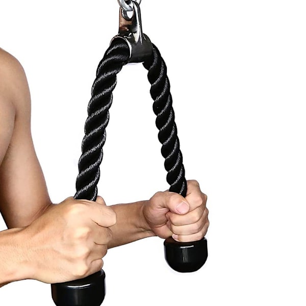 Triceps Pull Down Rope med karabinhage - Gym Cable Machine Attachment