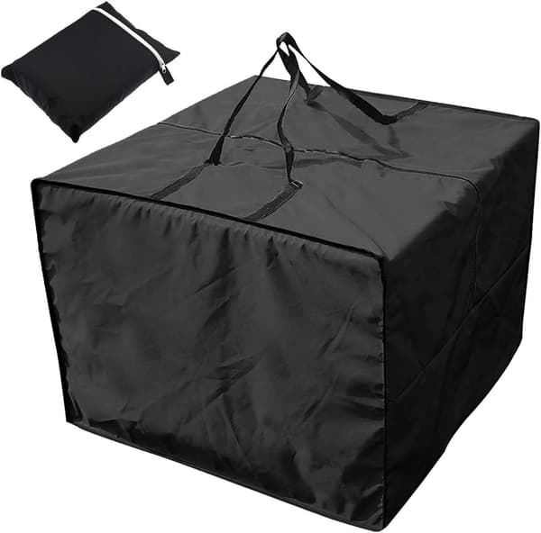 Vandtæt opbevaringstaske til havestolehynder 80x80x60cm Sort[JUN]