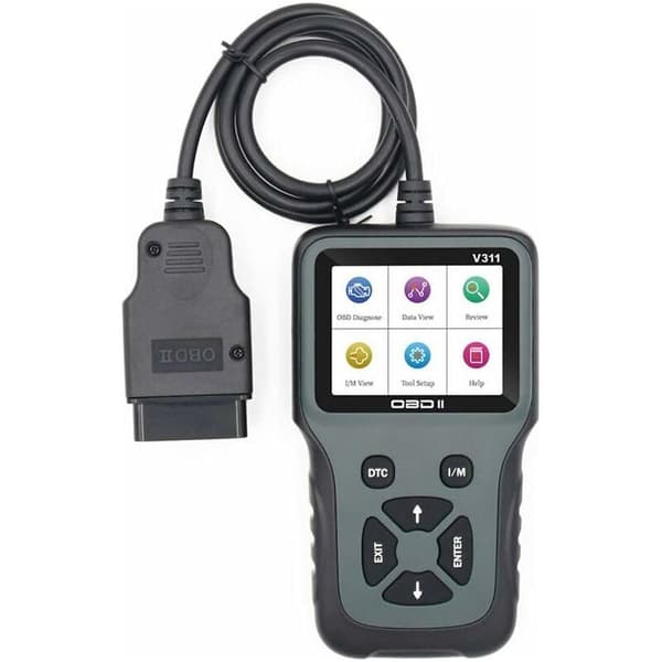 Universell OBD2 bildiagnosverktyg med franskt stöd för läsning och radering av OBDII motorfelkoder