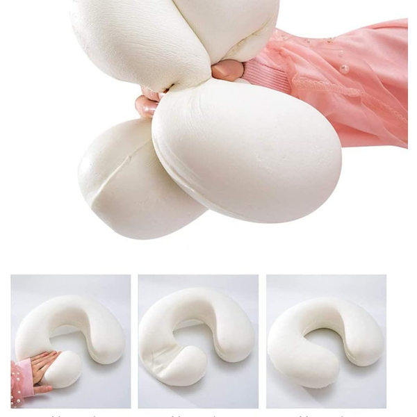 A Luxury Travel Pillow with Memory Foam and a Grey Map Pattern
