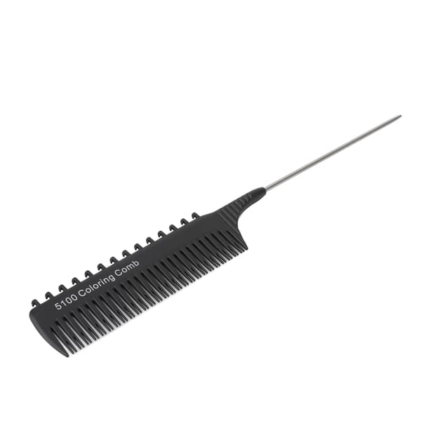 Unisex Black Hair Foiling Comb Rat Tail Sectioning Clip Styling Weaving Salon Styling Tool
