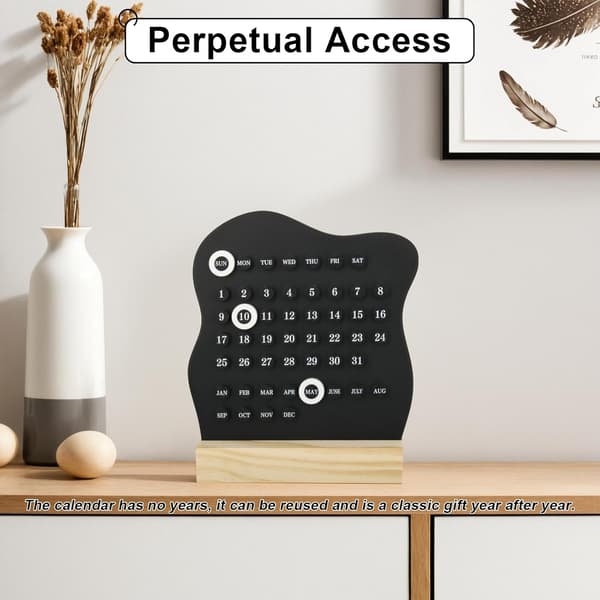 Retro skrivebordskalender (svart)