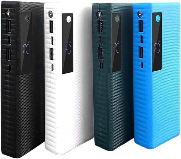 Powerbankfodral USB-port 2 1A utgång som stöder 5 X ström med 5V platt för hållarmontering (svart)