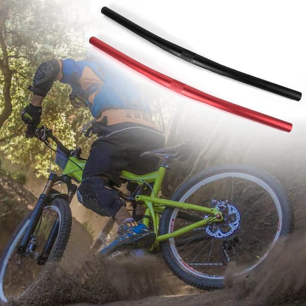 25 Diameter Rak Design (Rött Cykelstyre 4mm Vikbart Lättvikts Aluminiumlegering Cykling 580mm)