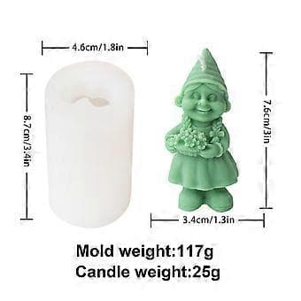 Tomte Silicone Molds 3D Christmas Gnome Candle Mold DIY Handmade Aromatherapy Candle Making Mold Handmade (Bearded Gnome)[JUN]