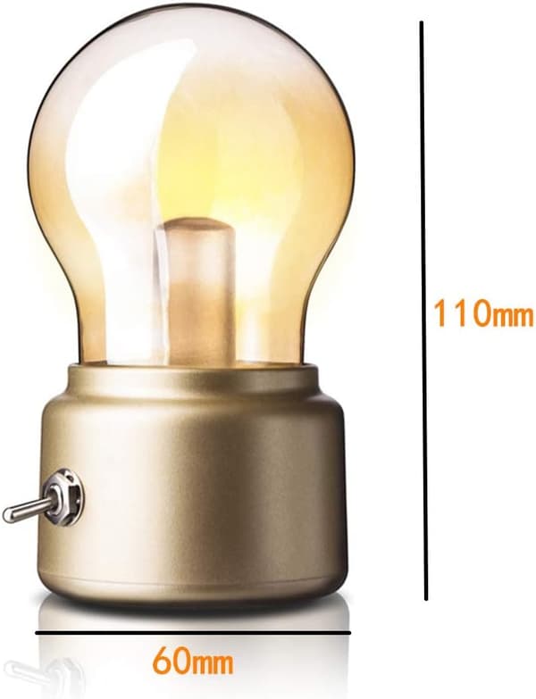 1 stk LED-nattlampe Gull Gold