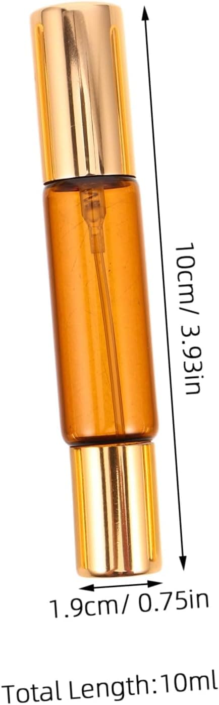 8-pakning doble påfyllbare glassrulleflasker, 10 ml reisesett