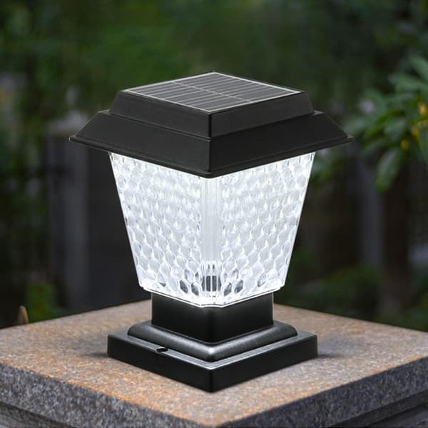Solar LED Stolpelampe IP65 Vandtæt Havelampe Udendørs [JUN]