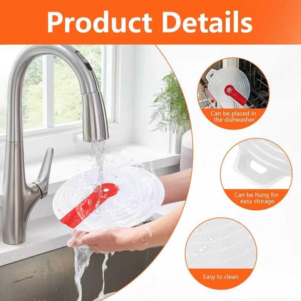 Silicone Mixing Bowl Lid, 2 Pcs Whisk Guard, Hand Mixer Splash Guard, 31x34 cm
