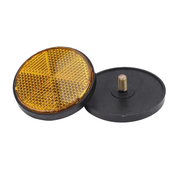 2 x 2 tommer Runde Orange Reflektor Universal til Motorcykler ATV Cykler Dirt Bikes